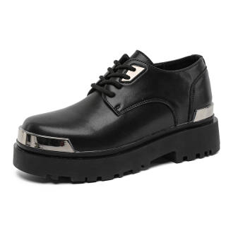 JETRAM Hidden Wedge 7cm Casual Shoes Men's Black
