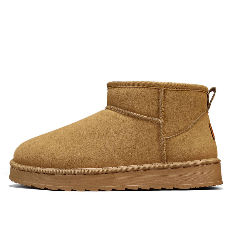 DAISHUTOU Suede Thermal Fleece Lined For Warmth And Comfort Short Snow Boots Unisex