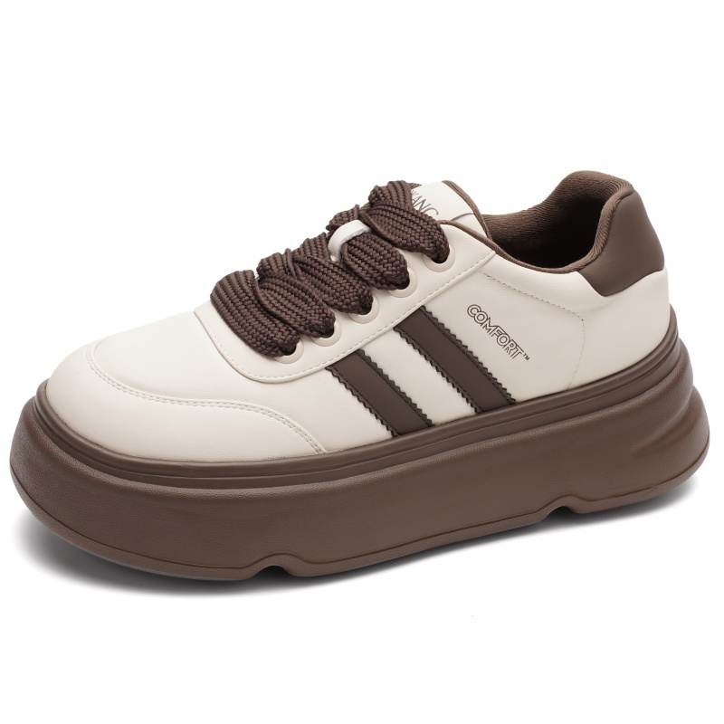 AOKANG Artificial Leather Slip Resistant Low top Skateboard Shoes Women's White