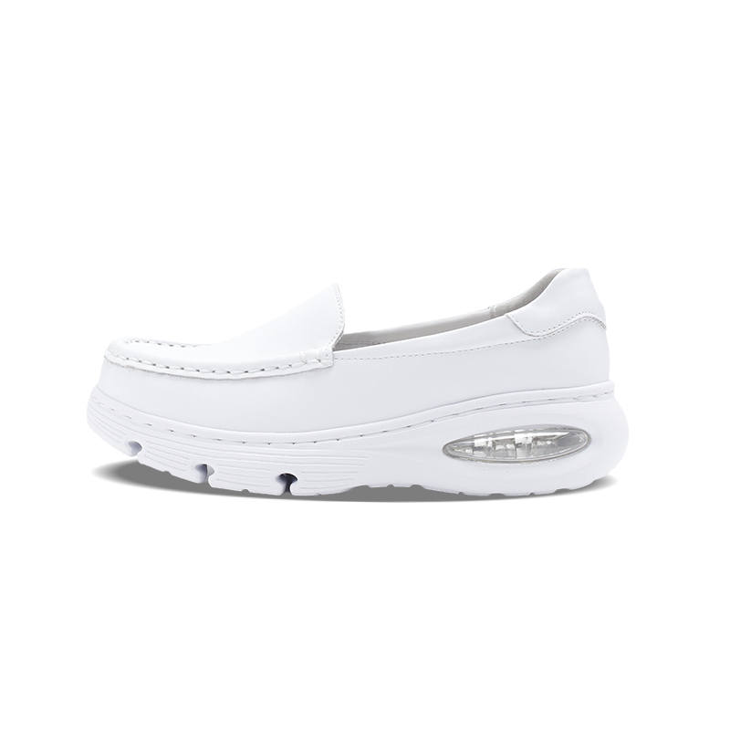 FEIYING Cow Split Leather Casual Shoes Women's White