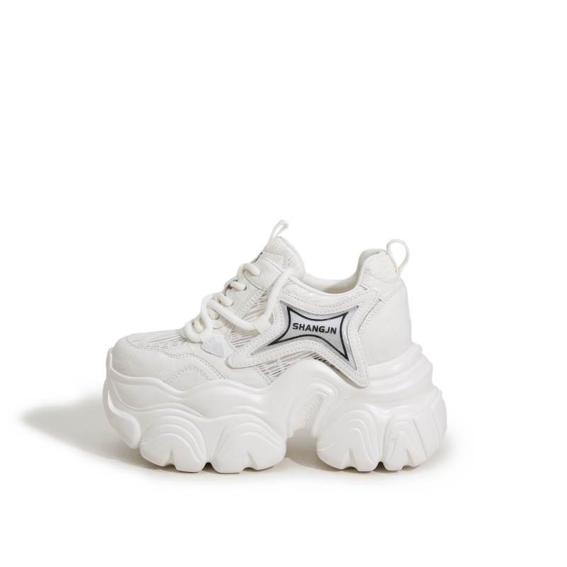MILANLIANGE Breathable Lightweight Height Increasing Breathable Lightweight Height Increasing Low top Chunky Sneakers