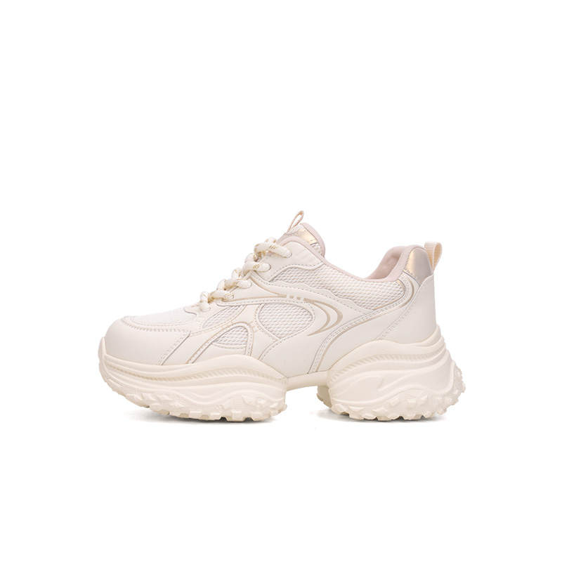 Martniel Synthetic Leather Breathable Low top Chunky Sneakers Women's