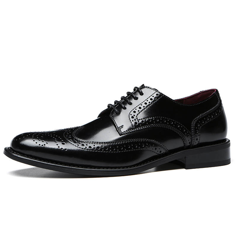 XIAOTOULANG Cow Split Leather Dress Shoes Men's