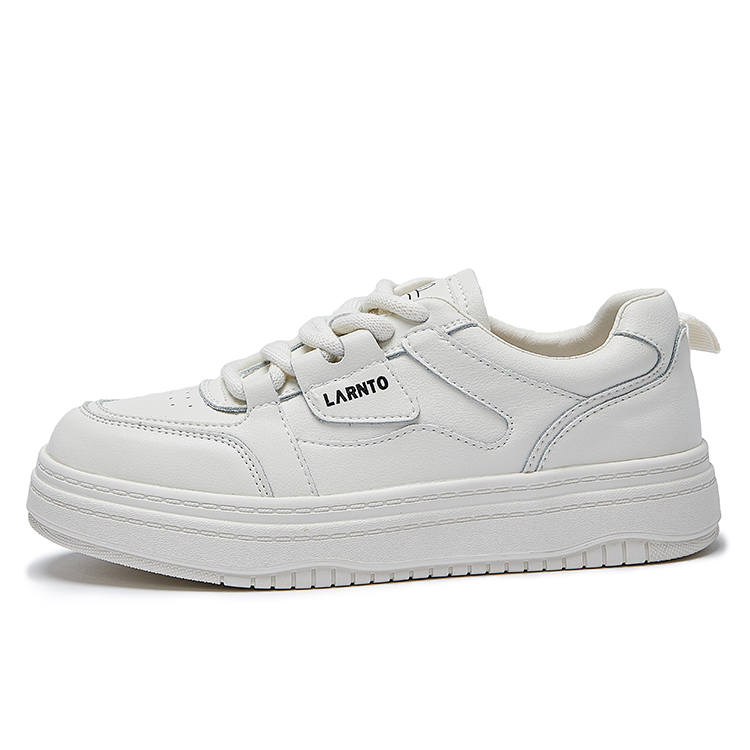 LAORENTOU Coverage Abrasion Resistant Balance Lightweight Slip Resistant Low top Skateboard Shoes Women's Ecru