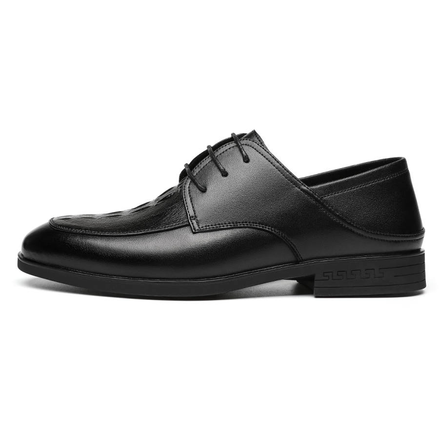 CHINT CHINT Cow Split Leather Dress Shoes Men's Black