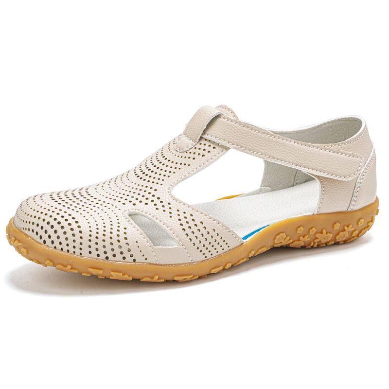 Reivantix Reivanti Microfiber Leather Roman Sandals Women's Beige