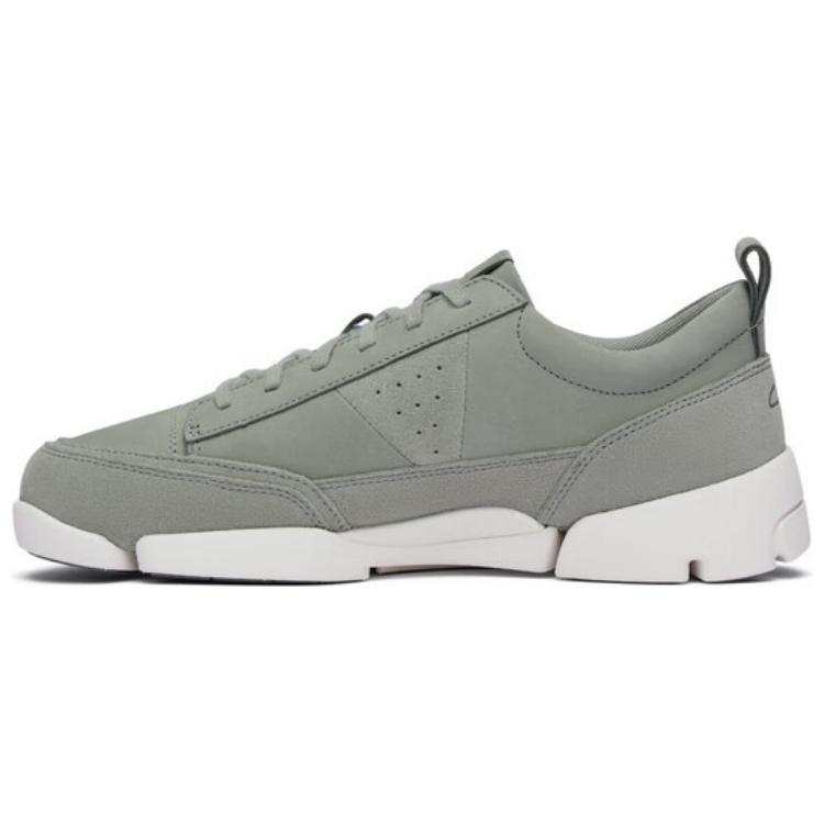 Clarks Trigenic Cow Leather Slip Resistant Low top Casual Shoes Men's Green