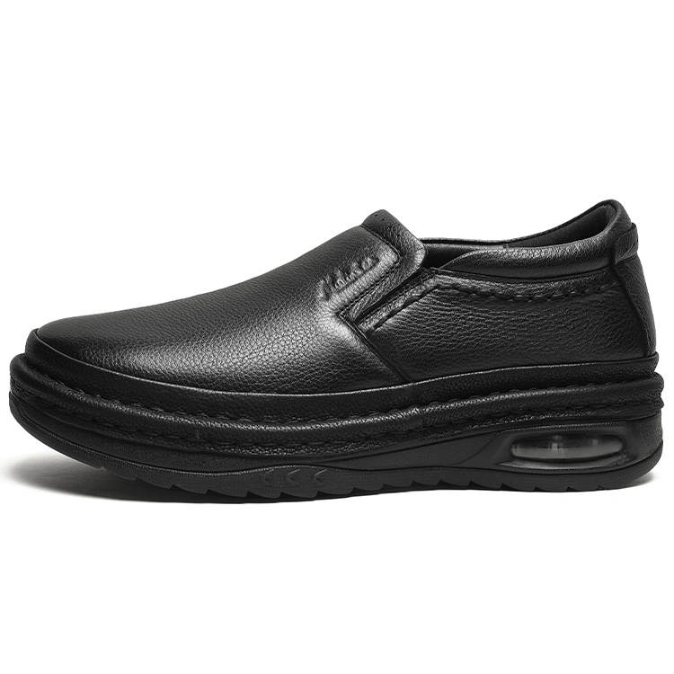 Mulinsen Top Grain Cow Leather Men's Casual Shoes Black