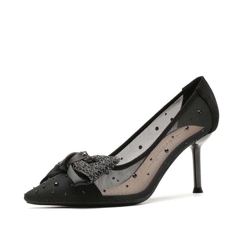 ZUOMILUO Microfiber Leather Slim Heel High Heels Women's Black