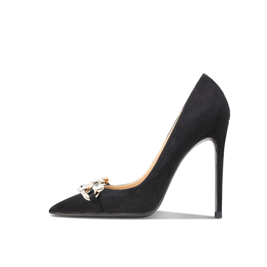 Suyymakk Suede High Heels Women's Black