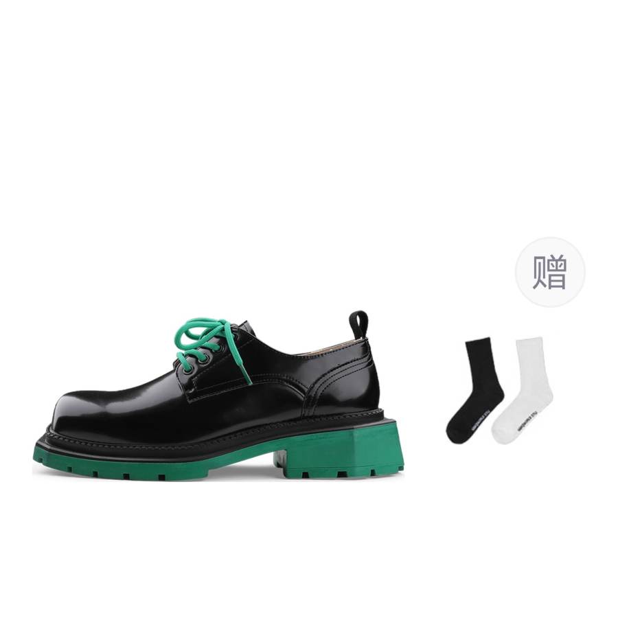 HANQIAORIJI Black Blood Collection Cow Split Leather Casual Shoes Men's