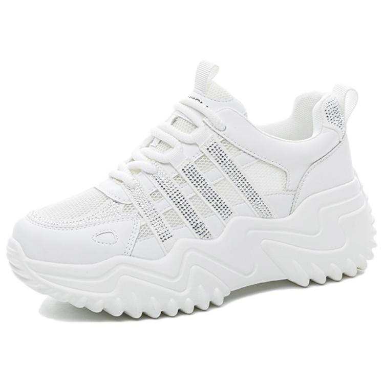 POOQ Cow Leather Low top Chunky Sneakers Women's