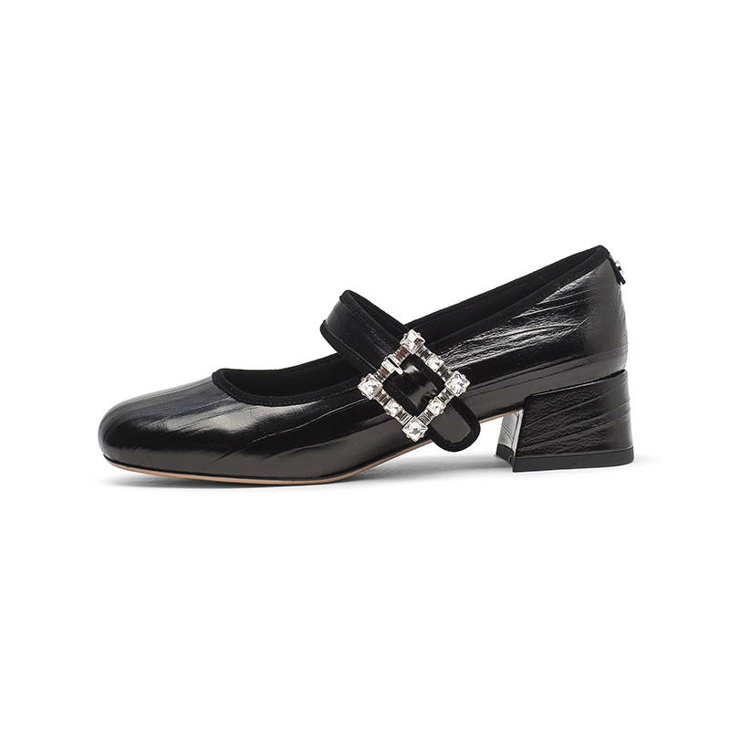 Coup De Foudre Chunky Heel Mary Jane Shoes 4cm Women's