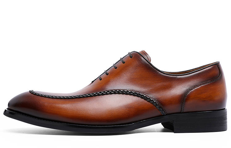 Desai Top Grain Cow Leather Dress Shoes Men's Brown