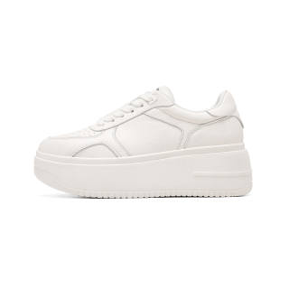 C°BANNER Cow Leather Low top Skateboard Shoes Women's White