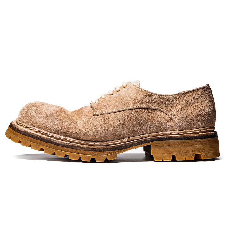 Dreambox Vibram x Dreambo Horse Leather Fashion Casual Shoes Men's Camel