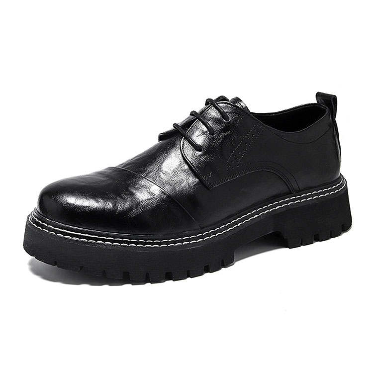 KAQIAODI Microfiber Leather Dress Shoes Men's Black