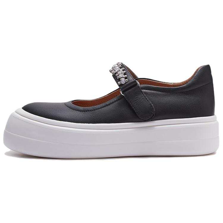 Le Saunda Mischievous Sweetheart Top Grain Cow Leather Platform Mary Jane Shoes Women's