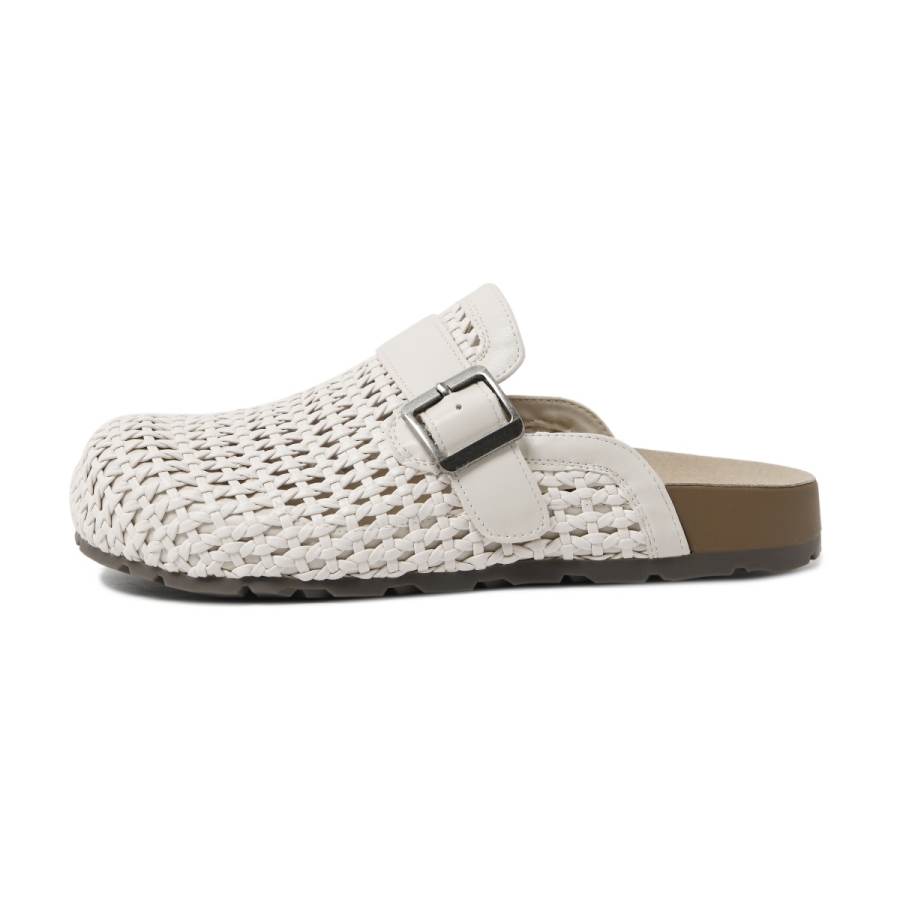 CAMEIDO Breathable Birkenstock Shoes Women's Ecru