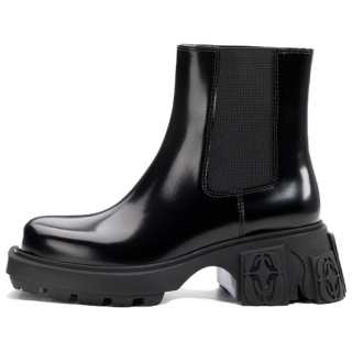 DIBO MANNER Star Collection Vintage Solid Color Shiny Combat Boots Ankle Boots