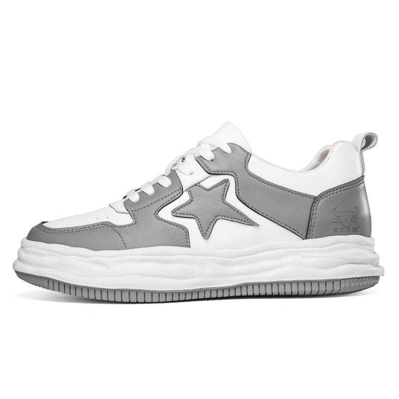 Mansion bull GONGNIUSHIDI Cow Leather Low top Skateboard Shoes Unisex