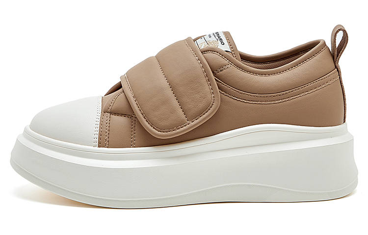 Joy&Mario Skateboard Shoes Women's Low Top Apricot