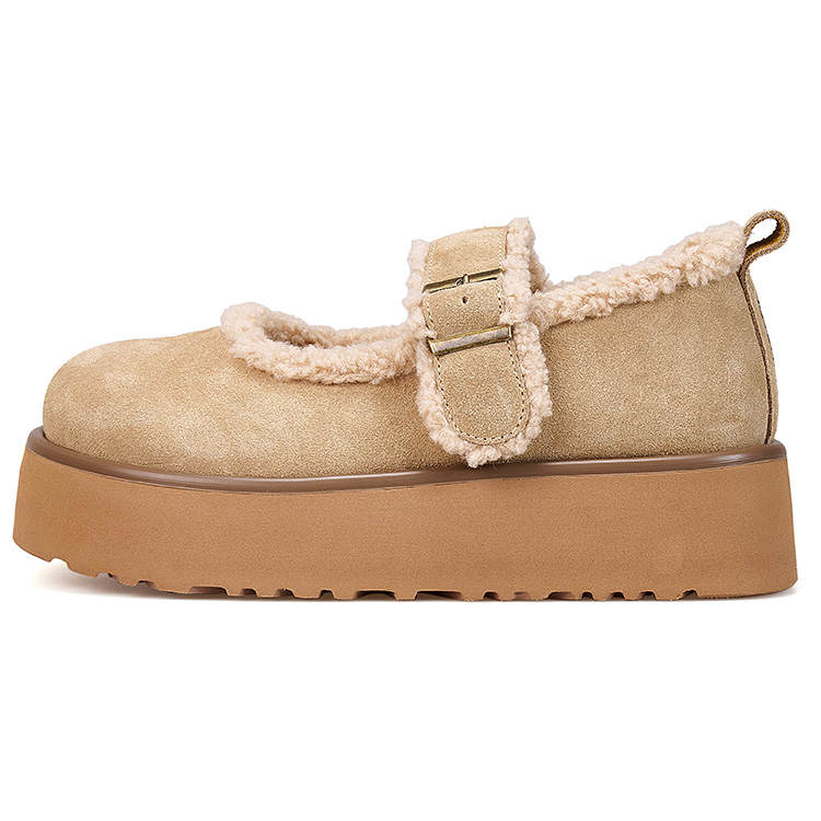 Joy&Mario Cow Split Leather Mary Jane Shoes Women's