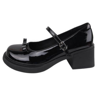 EEueeczs Chunky Heel Mary Jane Shoes 5CM Women's