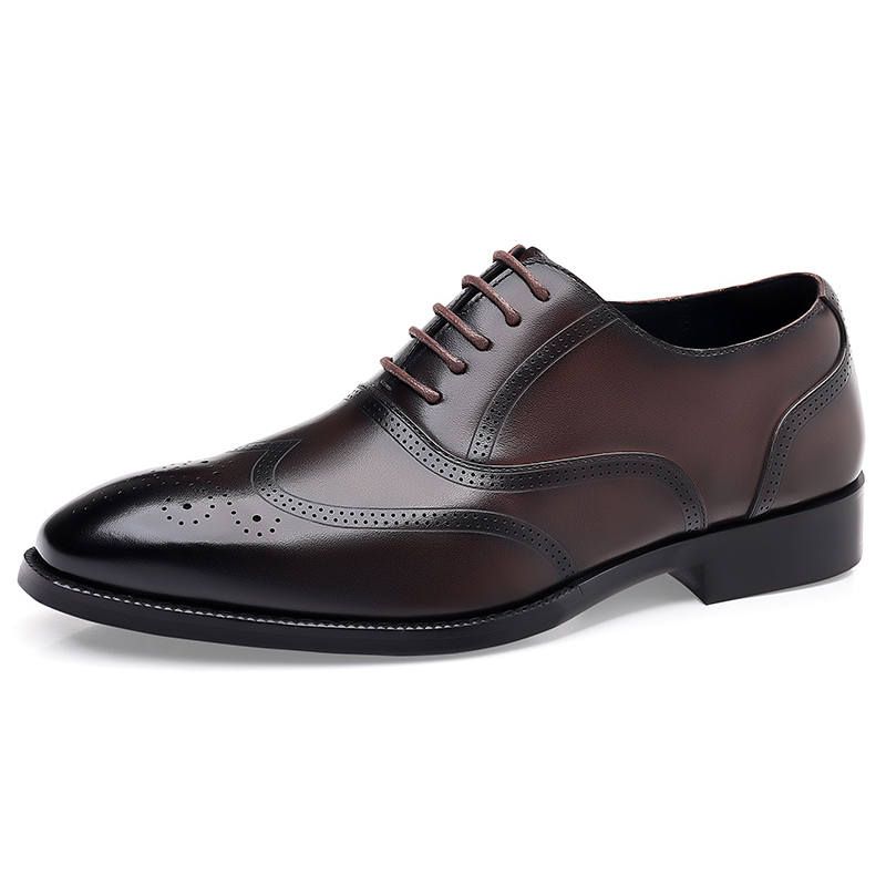 SHUPATE Dress Shoes Men's Low Top Brown/Black