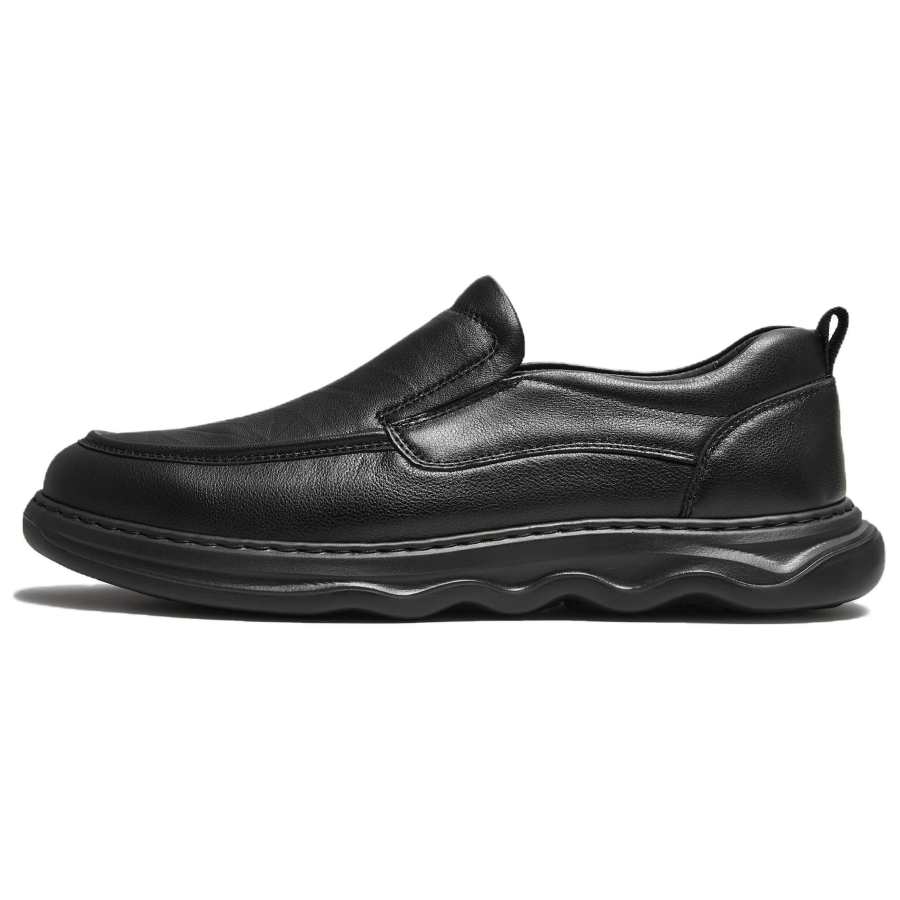 Tata Casual Leather Shoes Men's Low Top Black