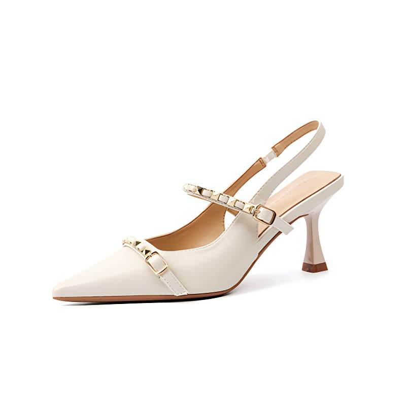 TATAYA Microfiber Leather Slim Heel High Heels 7.5cm Women's