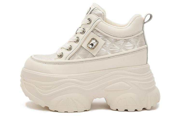 MILANLIANGE Lightweight Height Increasing Thermal Low top Chunky Sneakers Women's