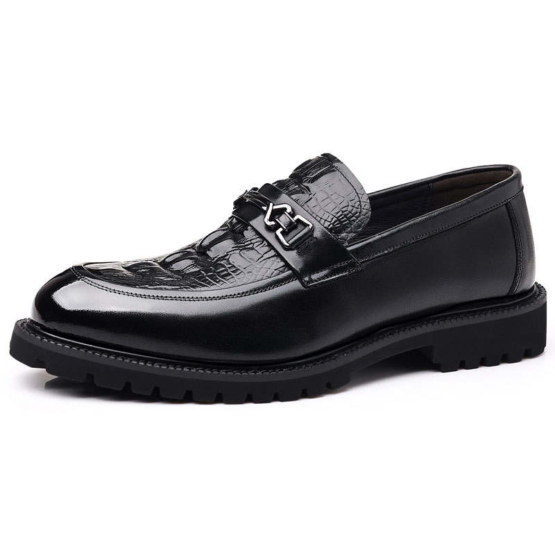 KAQIAODI Men's Casual Shoes Men's Low Top Black/Brown