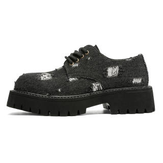 Xiwencha Microfiber Leather Casual Shoes Men's Black