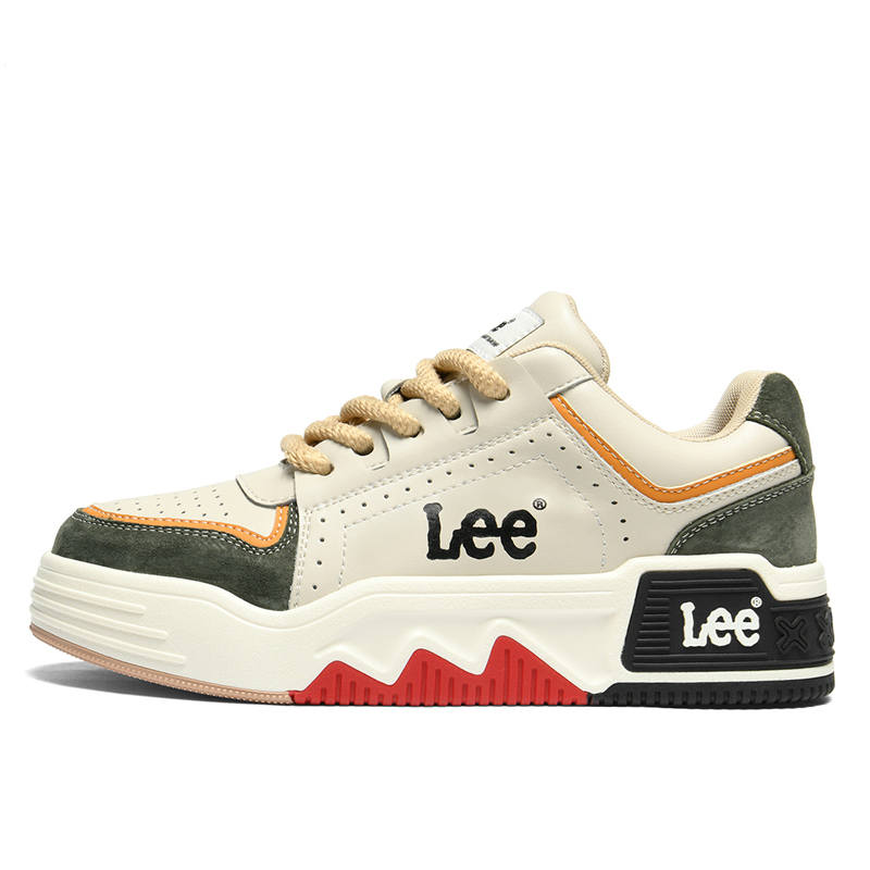 Lee Skateboard Shoes Unisex Low Top Black/Green/Olive Green