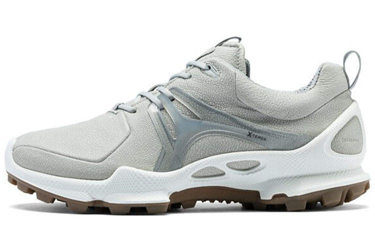 Ecco Striding C Cow Leather Abrasion Resistant Low top Running Shoes Men's Gray