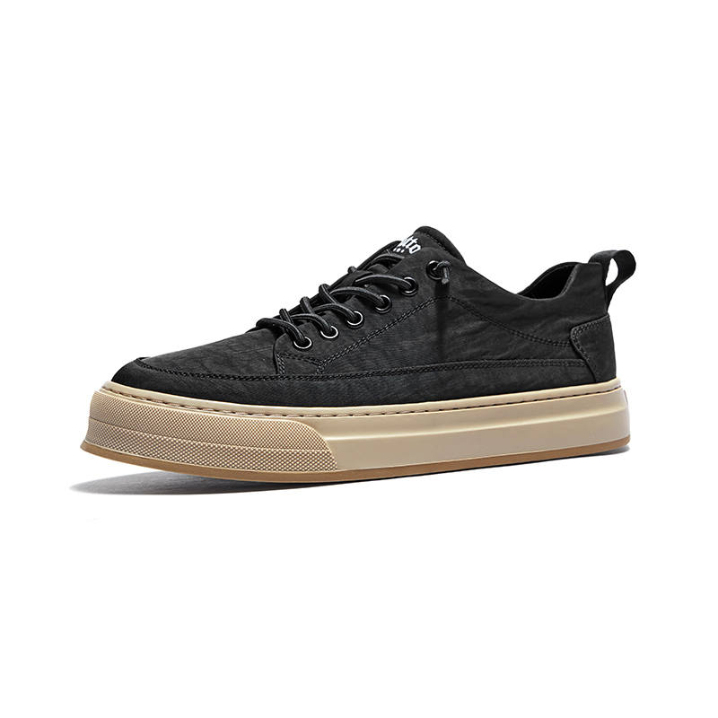 Hautton Jeans Fabric Skateboard Shoes Men's Black