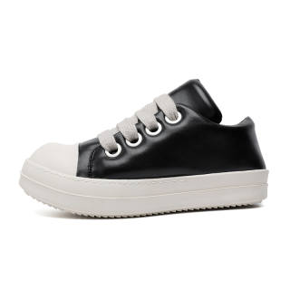 Dounkol Get Cool Microfiber Leather Abrasion Resistant Low top Skateboard Shoes Unisex Black