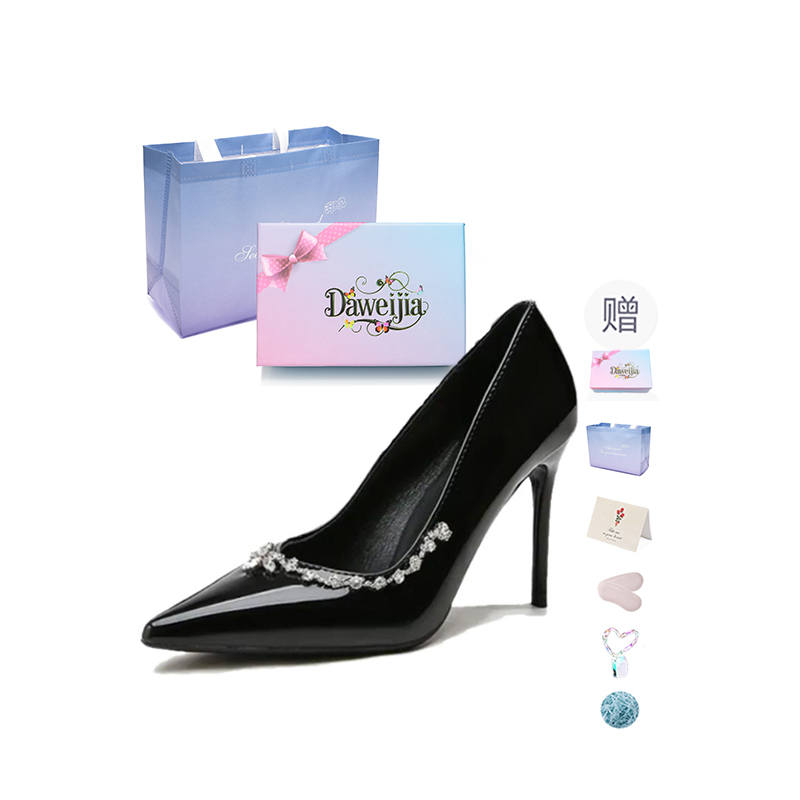 DAWEIJIA Pu Slim Heel High Heels Women's