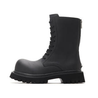 FEELDOTRENDS Crew Combat Boots Men's Black Regular/Fleece Lined