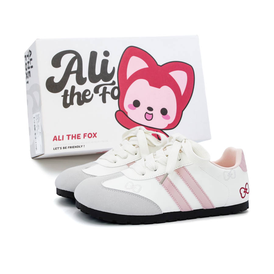 ALI THE FOX Design Round Tip Students Ballet Cortez White Shoes Low top German Army Trainers Women's