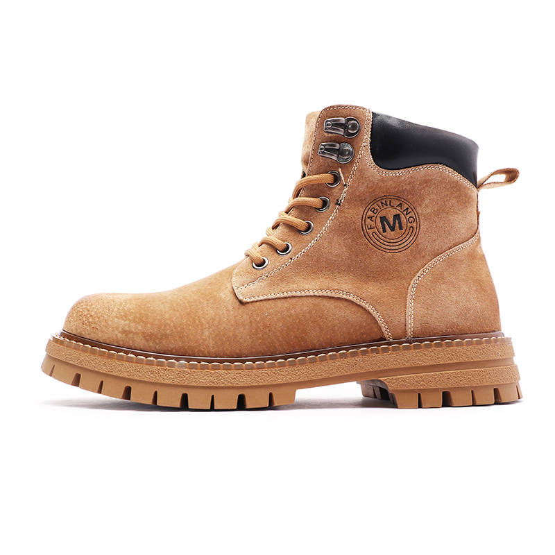 V ZERO FIVE V ZERO FIVE Short Mid Calf Combat Boots 3.5cm Men's Yellow