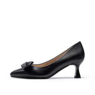 Chrisdien Deny Sheepskin Chunky Heel High Heels Women's