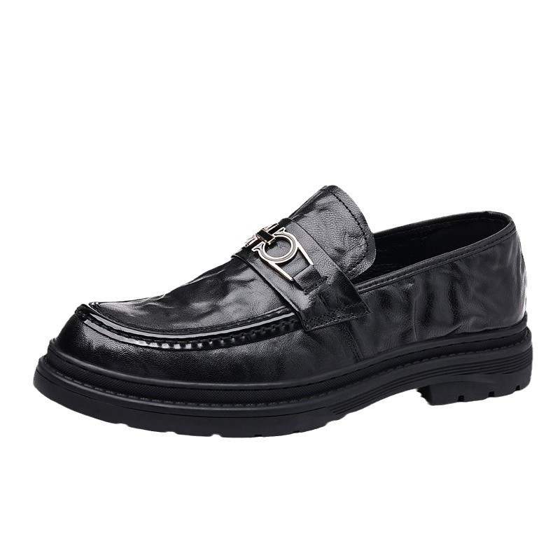 LUNMADENG Sheepskin Men's Casual Shoes Men's