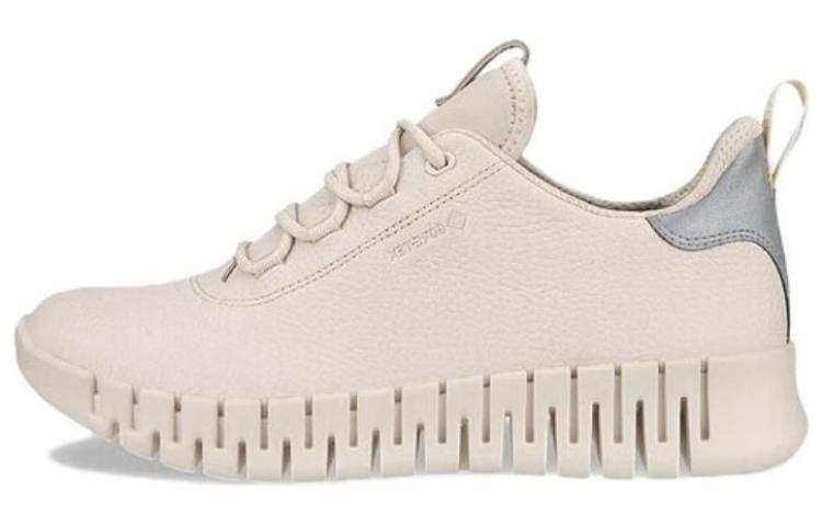 Ecco Ecco Leather Low top Casual Shoes Women's Lime Gray