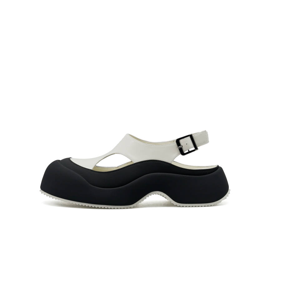 CORINNA DI MARSALA Cow Leather Beach Sandals Women's White