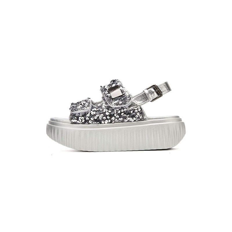 DAPHNE DAPHNE Beach Sandals Women's Black, Silver