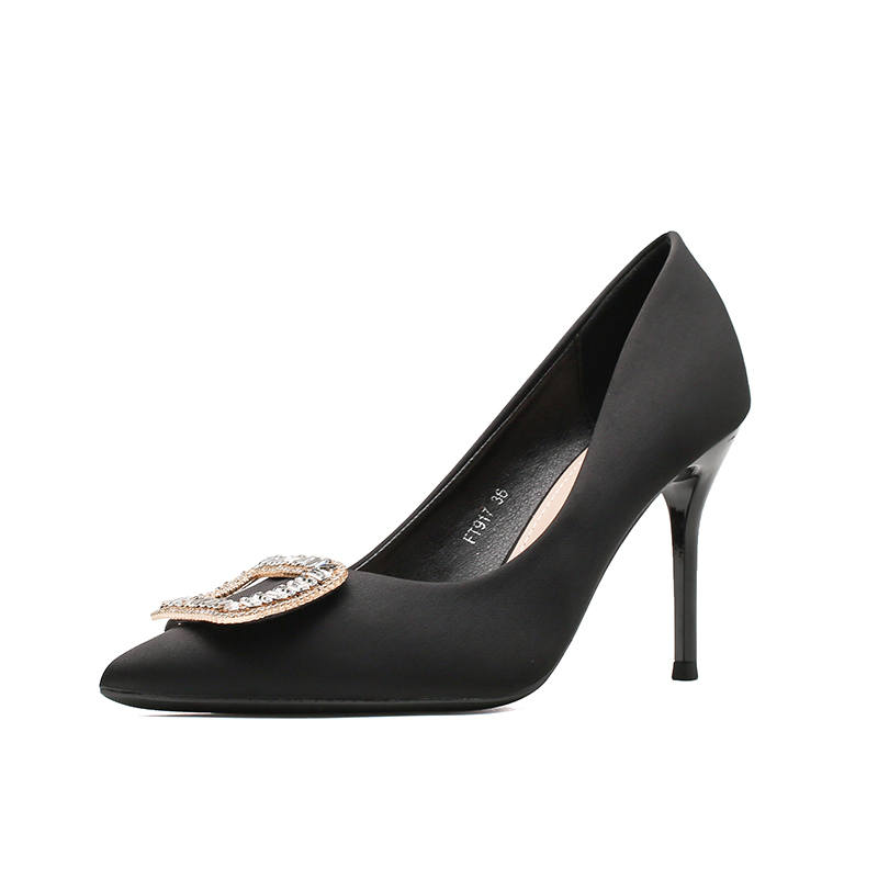 YAFEI XUANYU Silk Slim Heel High Heels 9cm Women's