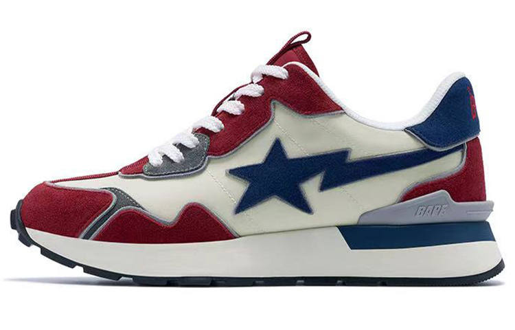 A BATHING APE A BATHING APE Road Sta Red White Blue
