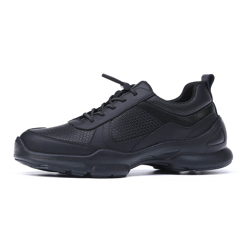 KACHILANG Cow Leather Low top Casual Shoes Men's Black